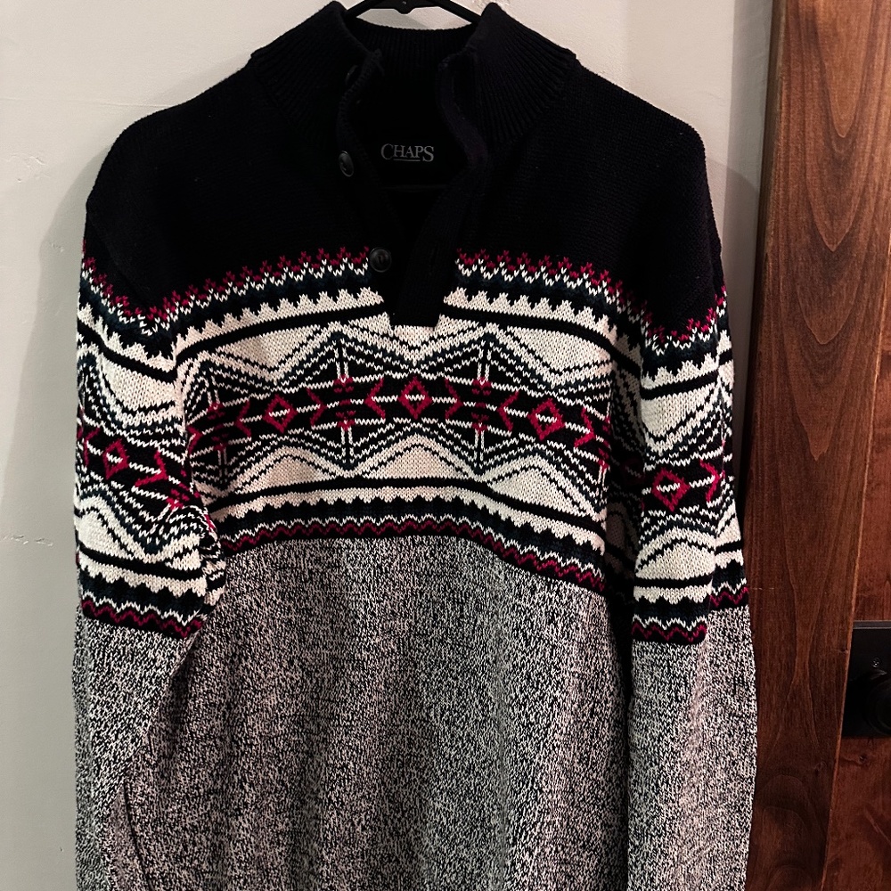 Mens Chaps Long Sleeve Sweater